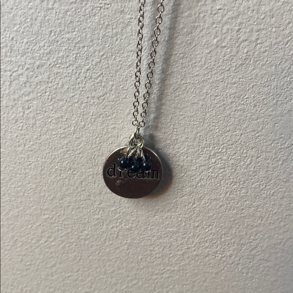 Faith and dream long necklace, matching earrings